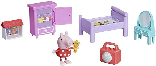 《 HASBRO 孩之寶》Peppa Pig 粉紅豬小妹小家具配件組 - 佩佩的睡前時光 東喬精品百貨