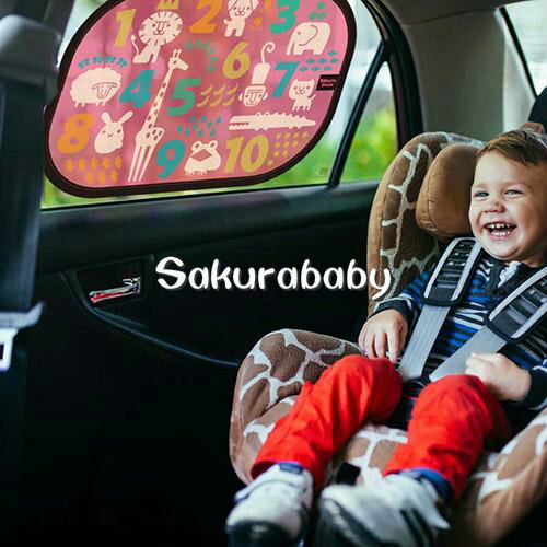<br/><br/>  日本 寶寶車窗學習遮陽罩 汽車遮陽罩 車窗遮陽 數字 字母 知育學習_櫻花寶寶<br/><br/>