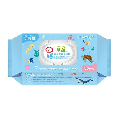樂護 加大超厚純水柔濕巾 (80抽/包)【杏一】