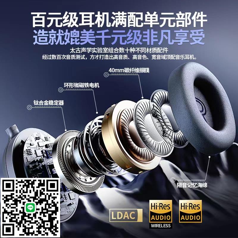 德國柏林之聲頭戴式耳機主動降噪進口重低音2024新款hifi
