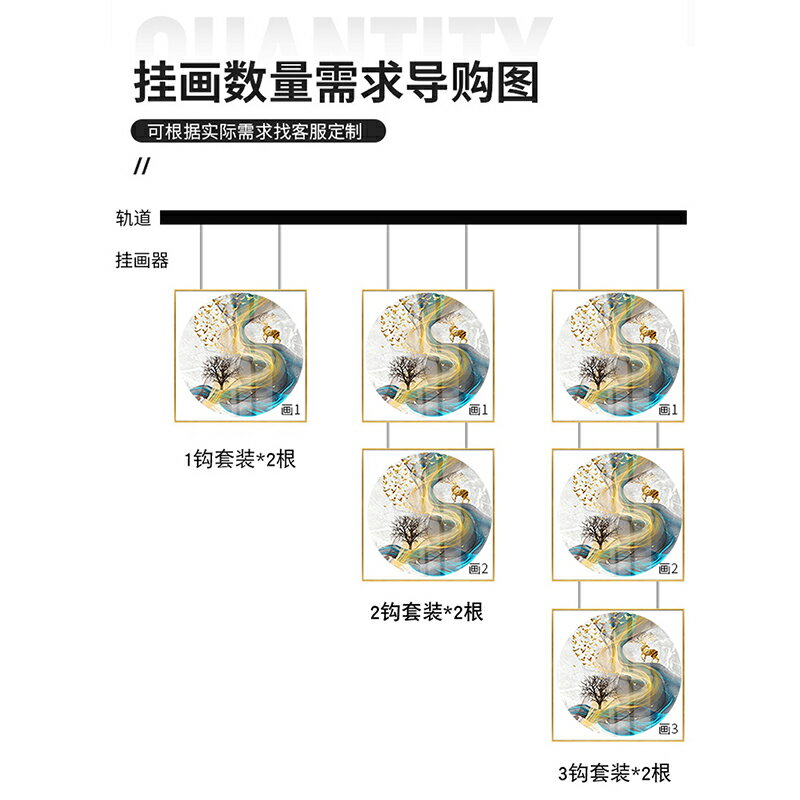 軌道掛畫器不銹鋼絲繩調節家用掛畫線隱藏式畫展畫廊掛畫鉤掛鏡線 3