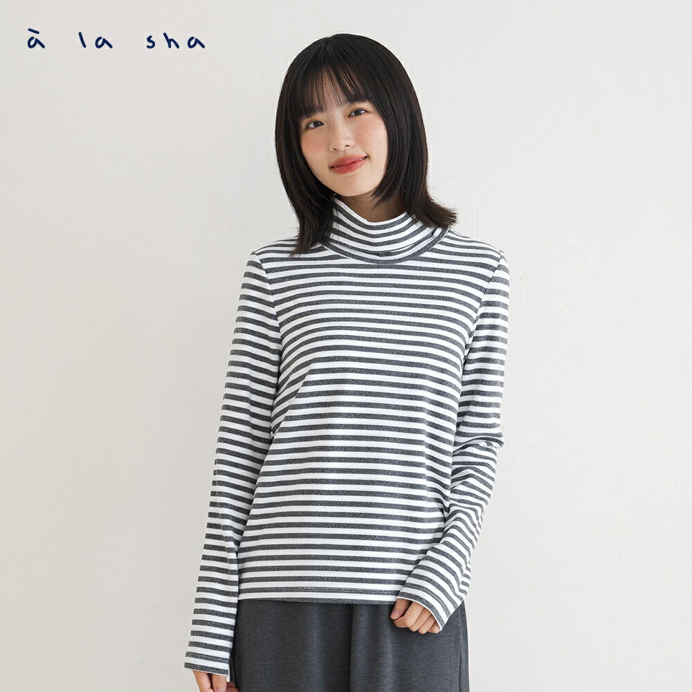 a la sha 寬鬆條紋上衣