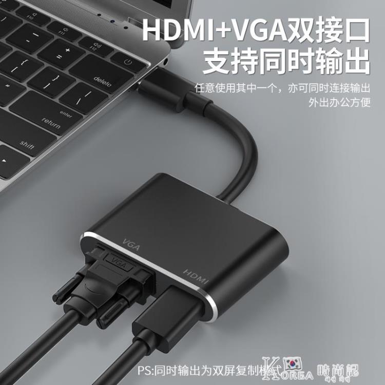 PZOZ USB3.0轉HDMI接口VGA轉換器投影儀轉接頭高清轉接線連接電視筆記本