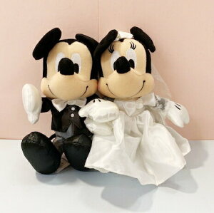 【震撼精品百貨】Micky Mouse 米奇/米妮 迪士尼絨毛娃娃結婚組-白紗#07333 震撼日式精品百貨