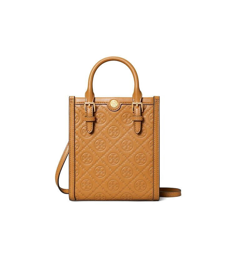 精選★TORY BURCH T Monogram 雙T LOGO壓花圖案滿印皮革迷你Tote托特包 158515(預購)【母親節禮物★菲尼斯 國際精品3折起 春夏新品 換季下殺】