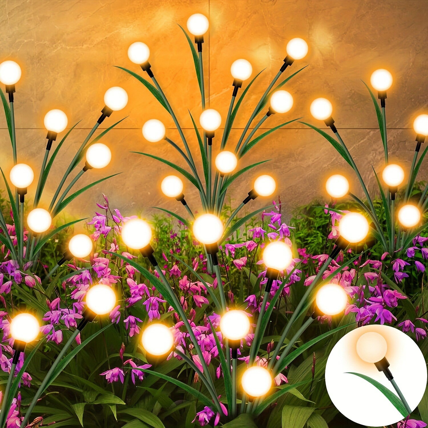 Solar Firefly String Lights 80 led Outdoor Garden Pathway