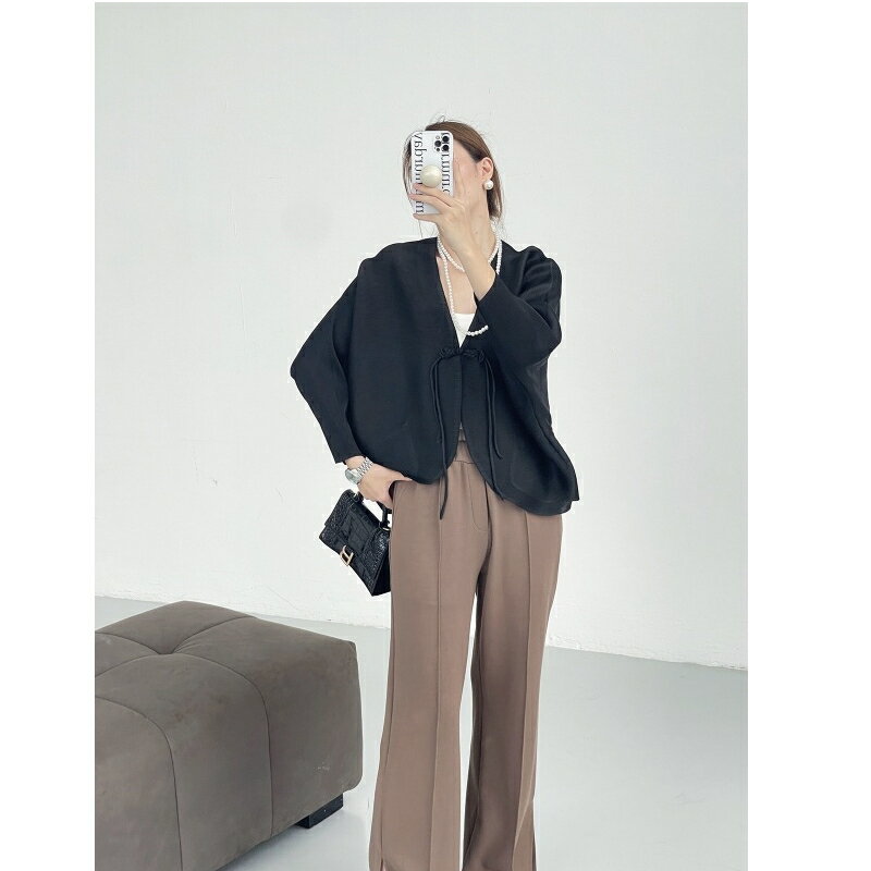 【巴黎精品】現貨+預購 三宅風皺褶衣服褶皺外套高級摺衣彈力女裝顯瘦折衣大碼-新中式寬鬆女外套2色a1jb33