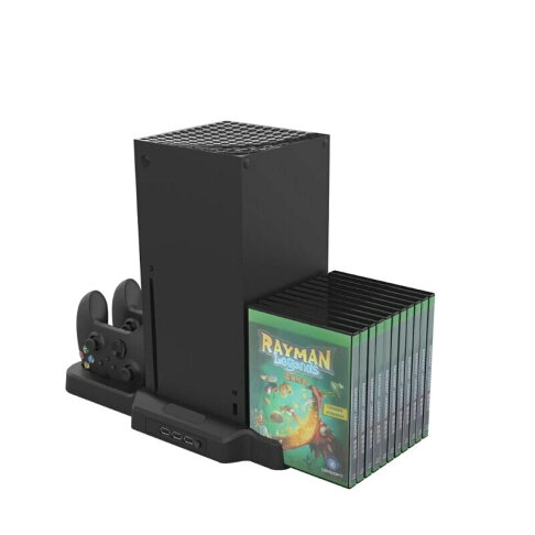 [2玉山網] Xbox Series X主機散熱底座+手柄充電座充+遊戲光盤收納架 KJH 0