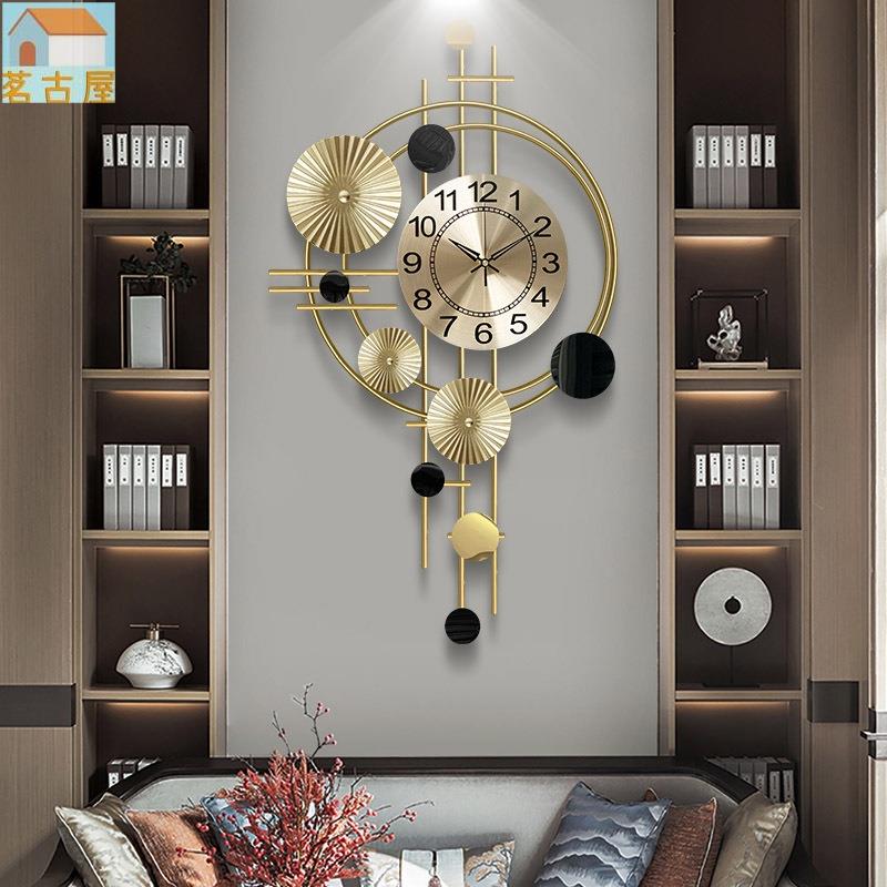 北歐鐘錶現代簡約客廳掛鐘創意家居裝飾時鐘靜音藝術輕奢壁鐘掛牆 時尚創意鐘錶靜音簡約裝飾壁鐘歐式時鐘