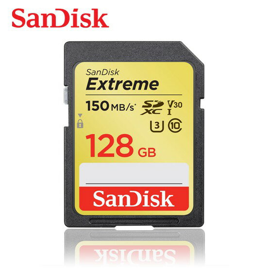 SANDISK 128G V30 Extreme SD UHS-I U3 速度高達 150MB /s 相機專用記憶卡
