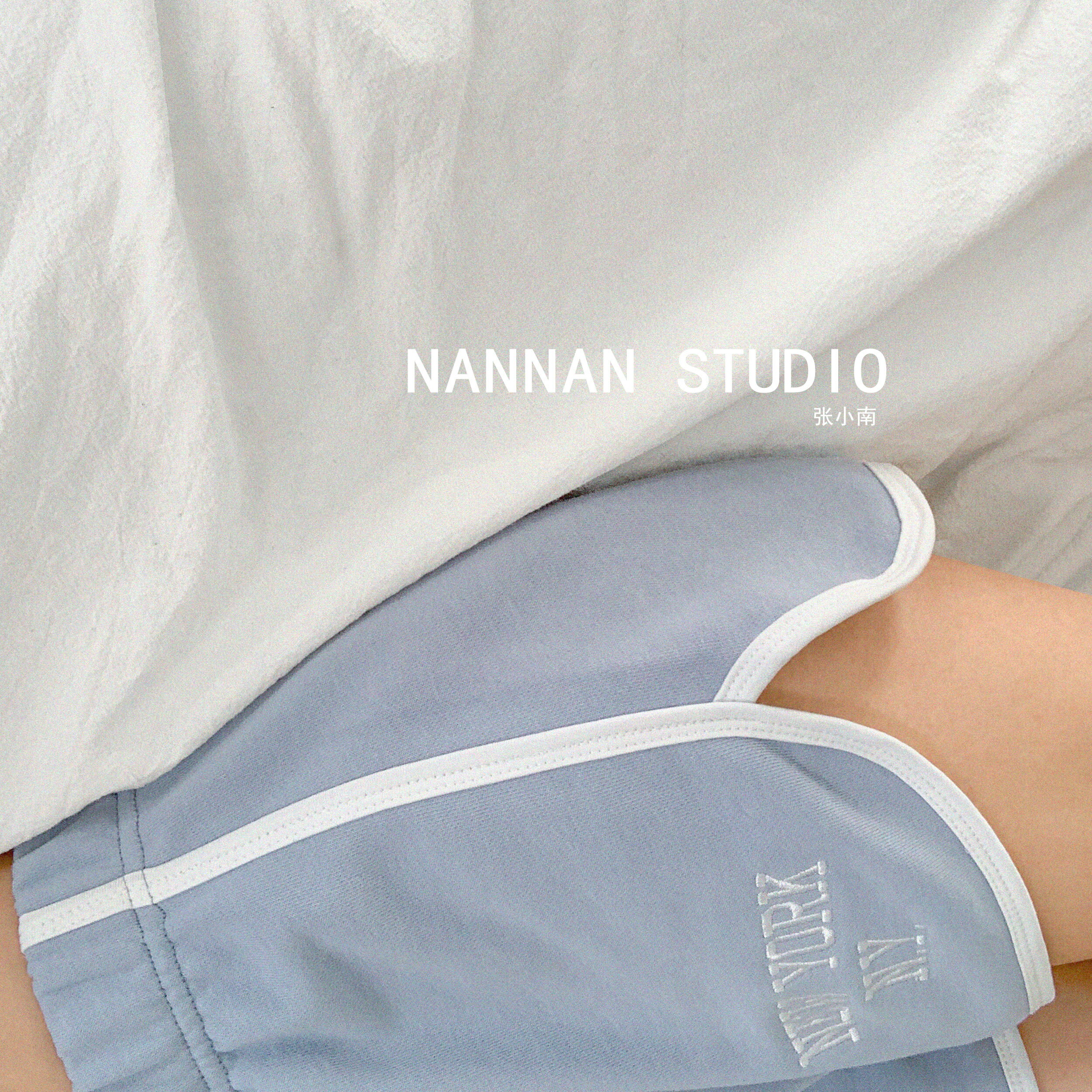 短褲女款運動休閑下裝夏季薄款瑜伽刺繡寬松韓版居家睡褲ins 3