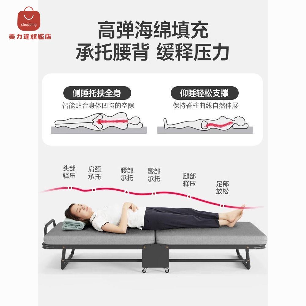 免運午睡床 午休床 折疊床 單人床 陪護床 行軍床 JEEP午休折疊床單人辦公室午休二折家用夜班睡覺醫院陪護行軍床 八折下殺 特價出 可開發票 加客服賴享受金牌服務