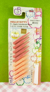 【震撼精品百貨】Hello Kitty 凱蒂貓 齒縫清潔棒-橘紅 震撼日式精品百貨