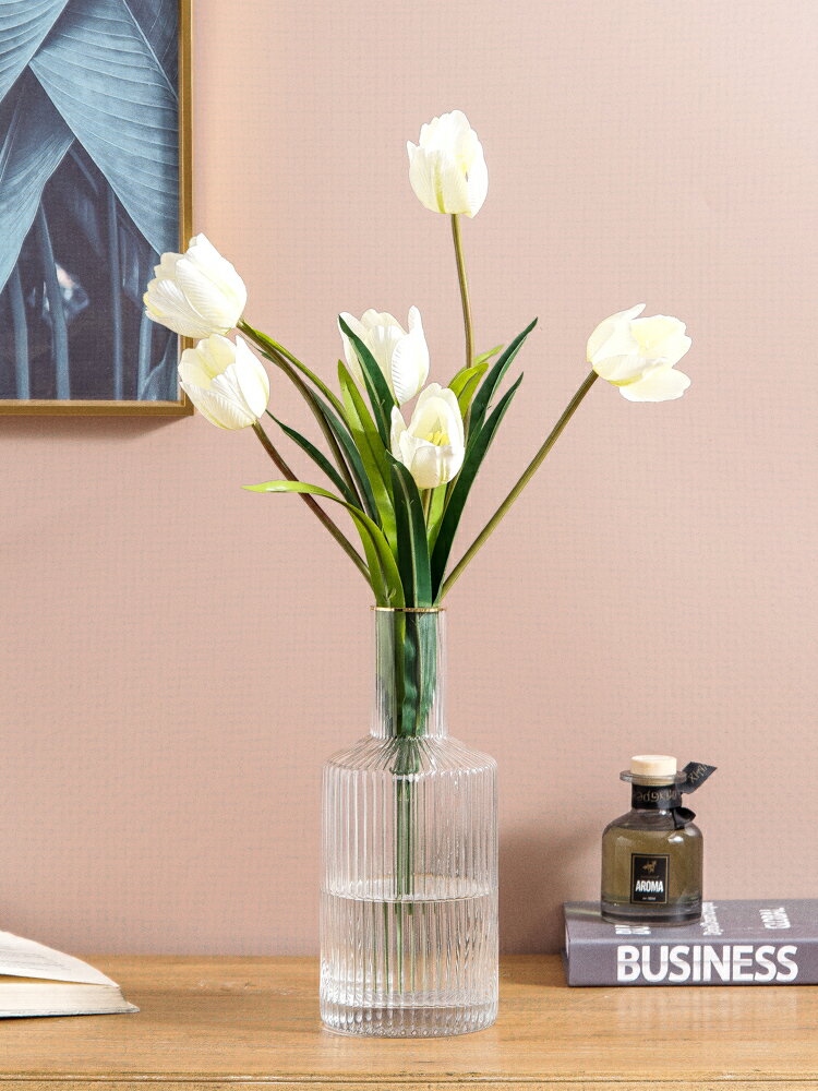 干花花瓶擺件水養北歐玻璃創意水培客廳北歐簡約透明ins插花網紅