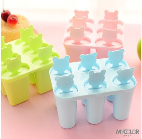 小熊冰棒製冰模具(扁形款 圓形款) 雪糕 冰棒 冰格 DIY 廚房 ♚MY COLOR♚ 【J082】