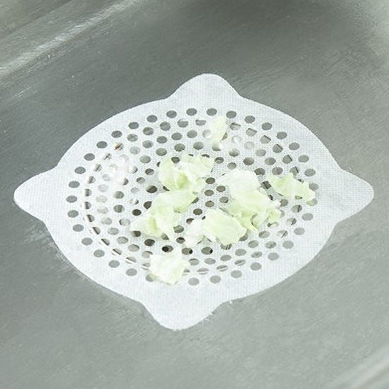 無紡紗防堵塞貼片(中) 20片 排水孔 過濾 防蟑 防蟲 排水管 浴缸 毛髮 集塵 拋棄式 黏貼 廚房 水槽 頭髮 地漏 洗手檯 排水口 濾網 清潔 ♚MY COLOR♚【N066】