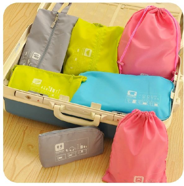●MY COLOR●韓式旅行七件組 行李箱壓縮袋旅行箱 旅行收納袋 包中包 收納袋 束口袋【N17】