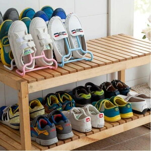 創意二合一可立兒童鞋架 晾曬 懸掛 可掛 衣架 掛架 多用 兩入裝 ♚MY COLOR♚【Q062】