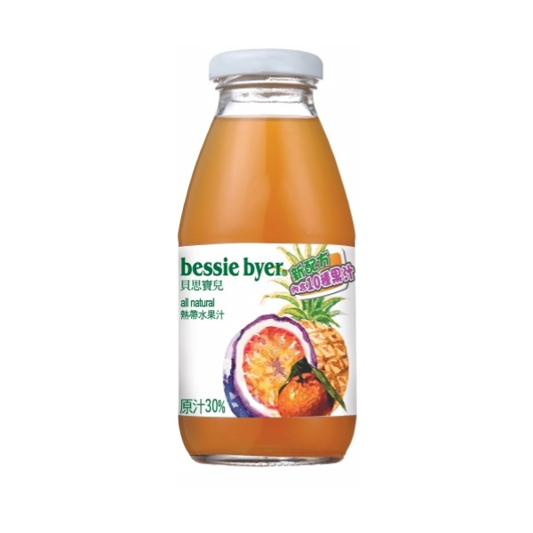免運 貝思寶兒30%熱帶水果汁 300ml x 24瓶 玻璃瓶