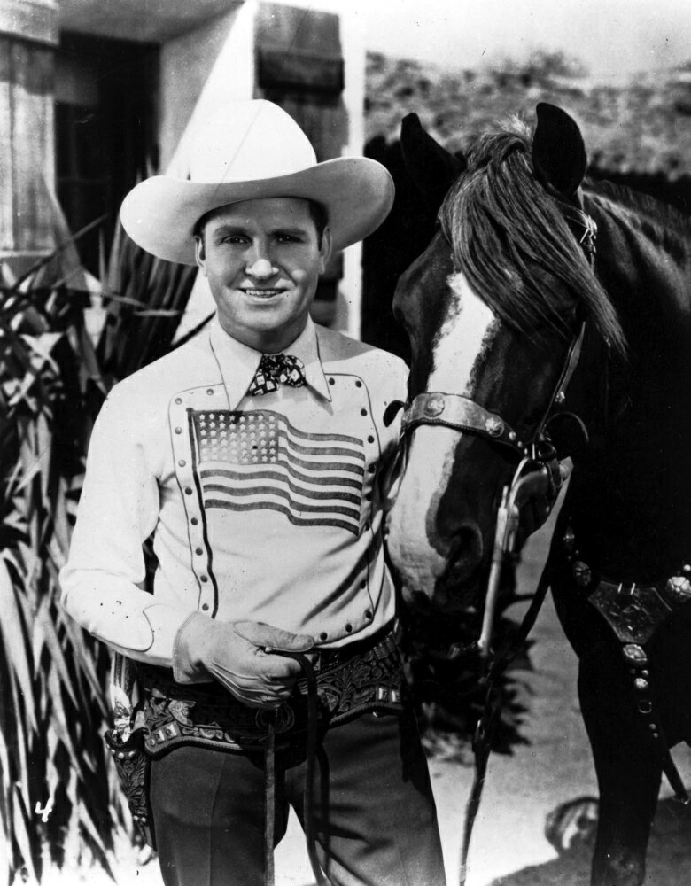 Posterazzi: Gene Autry with a horse Photo Print (24 x 30) | Rakuten.com