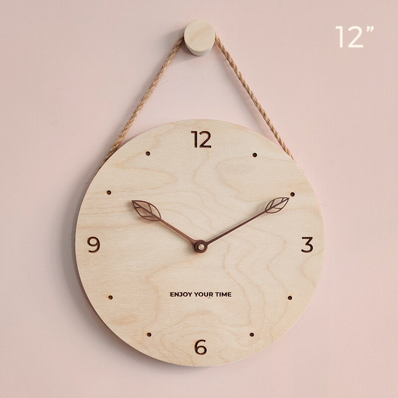 創意掛鐘木製北歐日式創意鐘錶 家居客廳時鐘裝飾Wall Clock 客廳臥室掛鐘