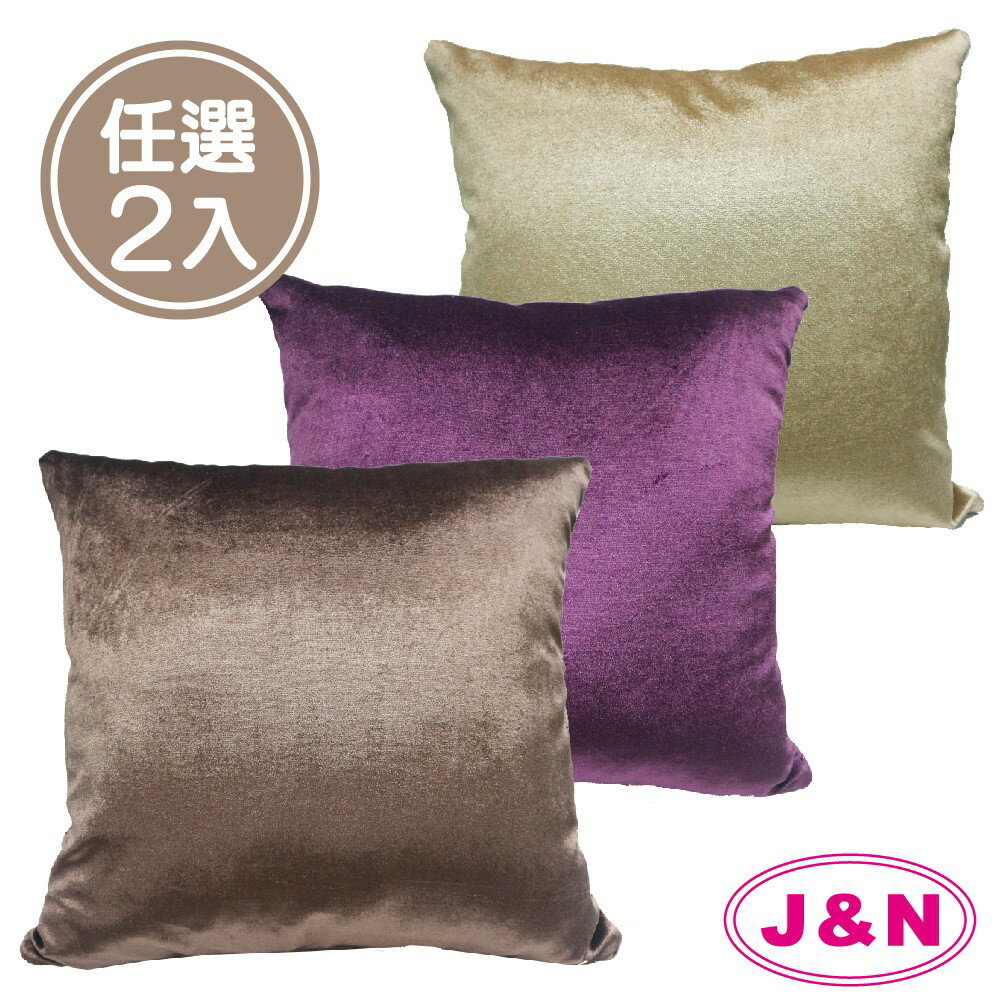 【J&N】短毛絨麗緻抱枕-60*60cm(2 入/1組)