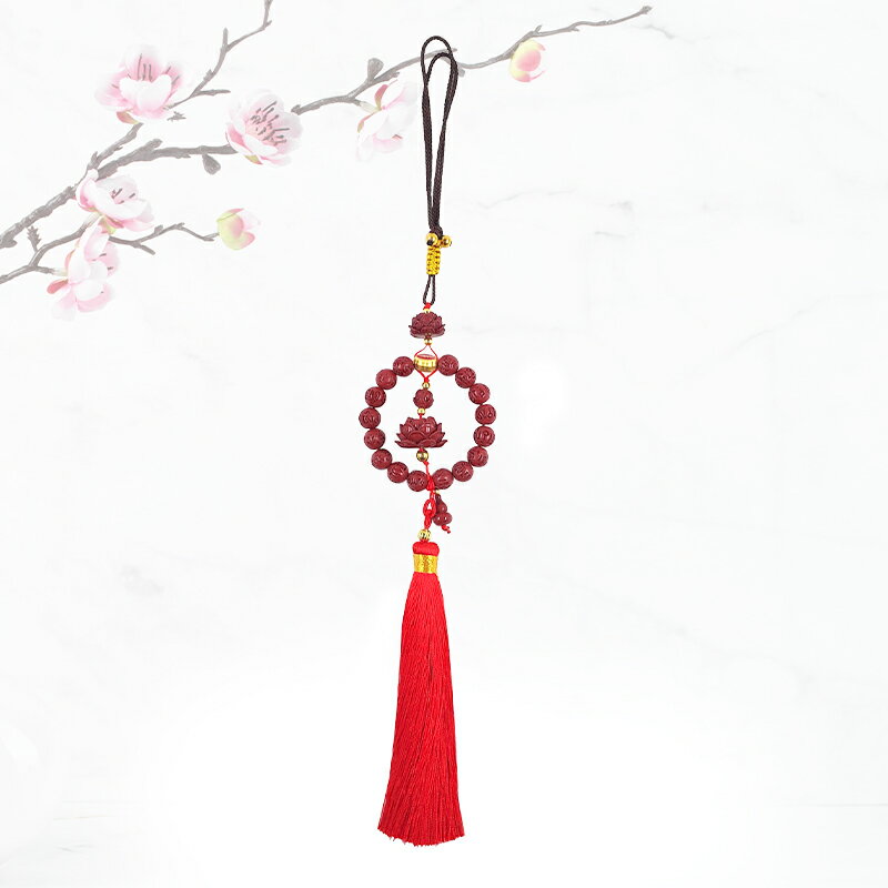 【開運小物】蓮花 帝王砂朱砂掛飾 避邪 鎮煞 開運