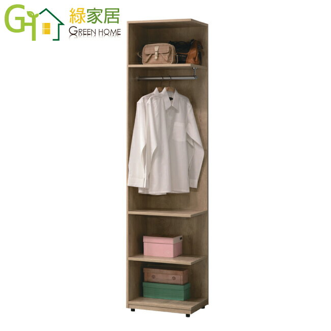 【綠家居】艾絲 現代1.5尺開放式衣櫃/收納櫃