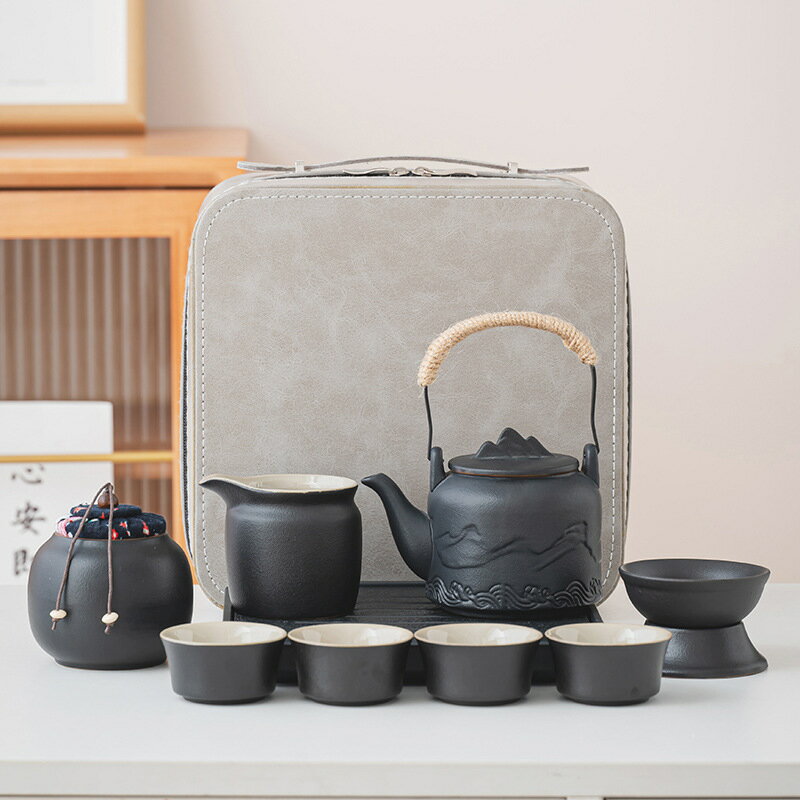 整套茶具套裝家用茶盤小型辦公室出差泡茶露營茶具小套裝