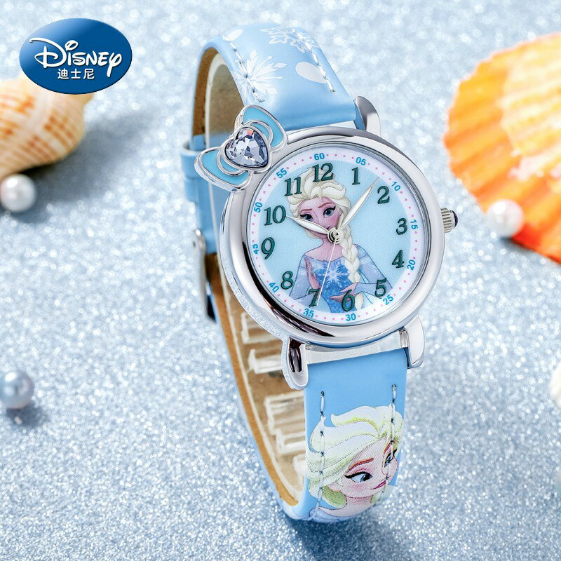 Disney迪士尼手表 兒童手錶 冰雪奇緣2兒童錶 艾莎安娜公主 女防水石英表 小生日禮物 防水卡通電子表 禮品