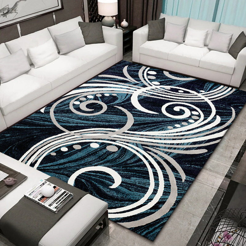 美式輕奢客廳現代簡約客廳茶幾北歐ins風沙發臥室家用大面積地毯