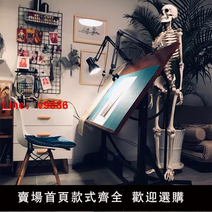 【臺灣公司 可開發票】美術繪畫桌設計工作臺實木設計師書桌繪圖桌子制圖桌畫架畫室