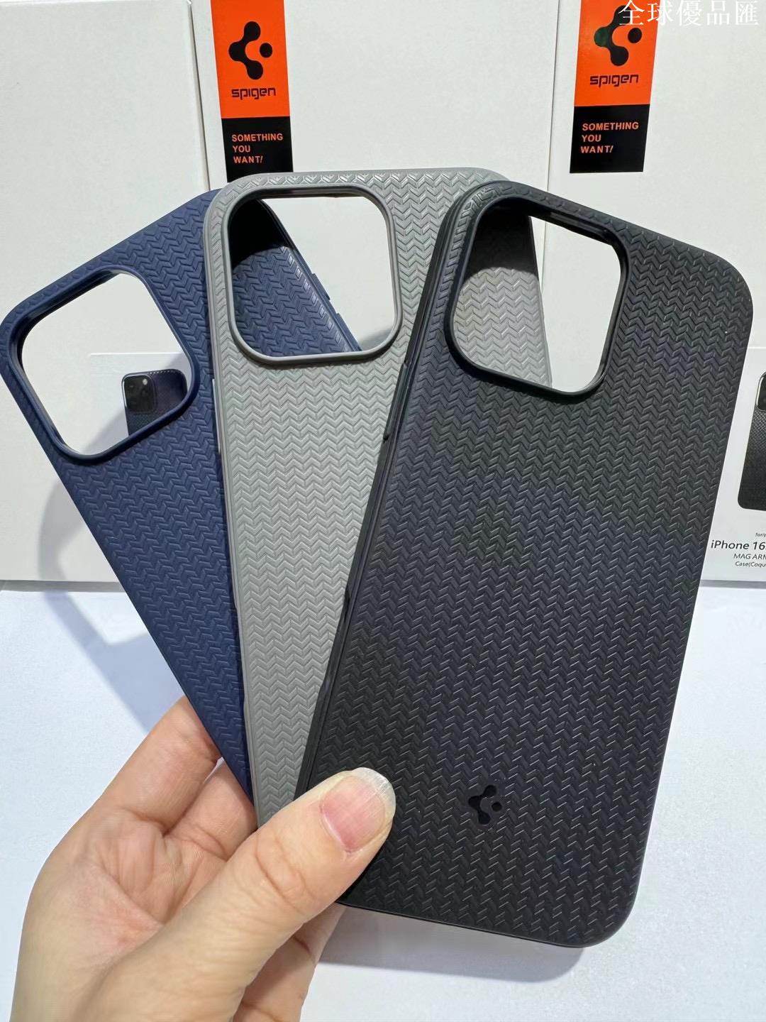 【全球優品匯】Spigen新款車輪胎紋適用于蘋果iphone 16/15promax手機殼MagSafe保護套全包防摔 13/ 14plus 磁吸殼高檔軟殼