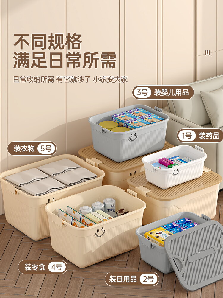 【滿299出貨】加厚彩色衣服收納箱收納家用衣物玩具儲物箱塑料大容量整理箱子