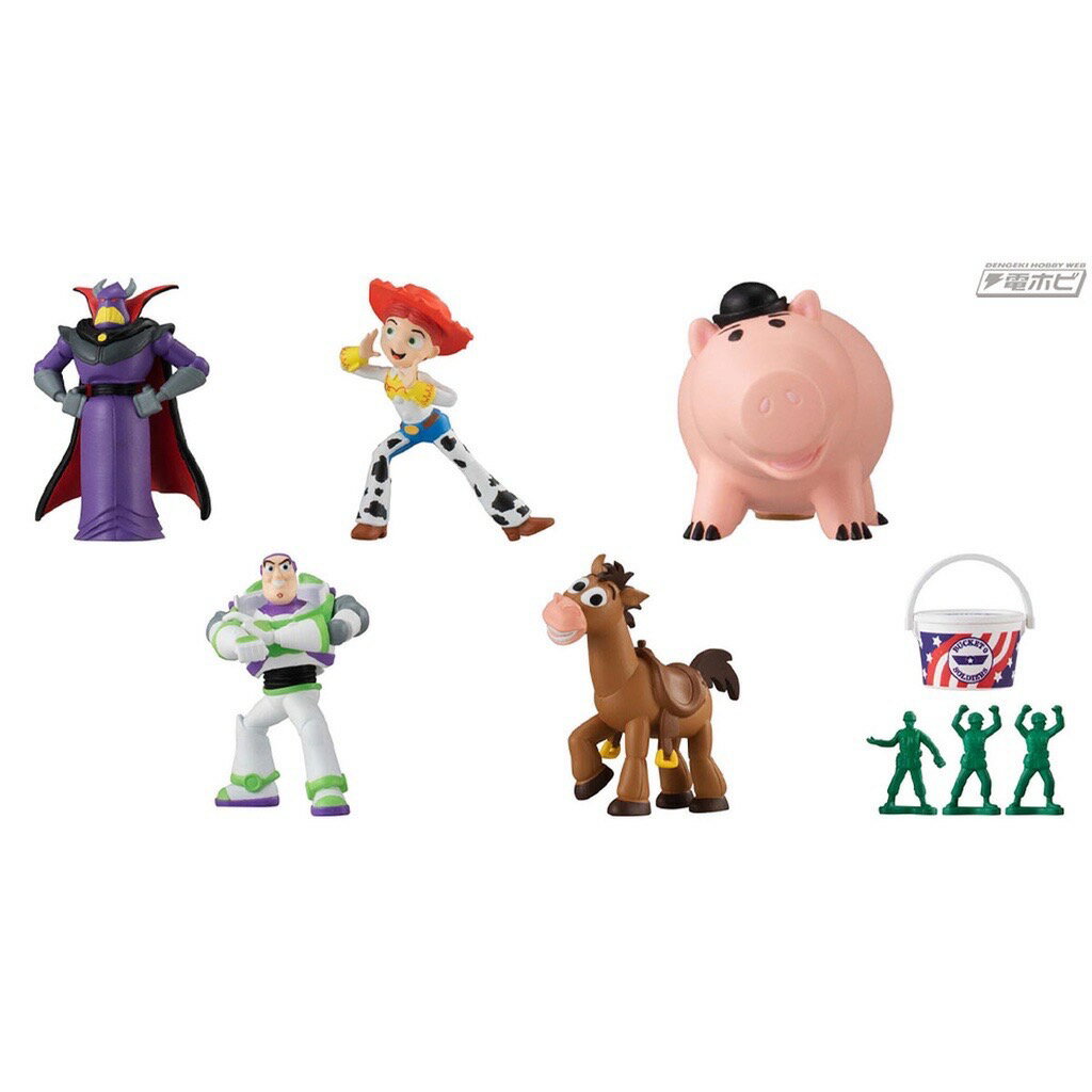 BANDAI  轉蛋 扭蛋 玩具總動員排隊公仔 P2 巴斯光年 翠絲 火腿 全6種 整套販售 2