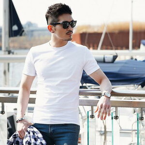 韓國男士夏季修身白色打底衫半袖韓版潮體恤純棉圓領休閑短袖T恤