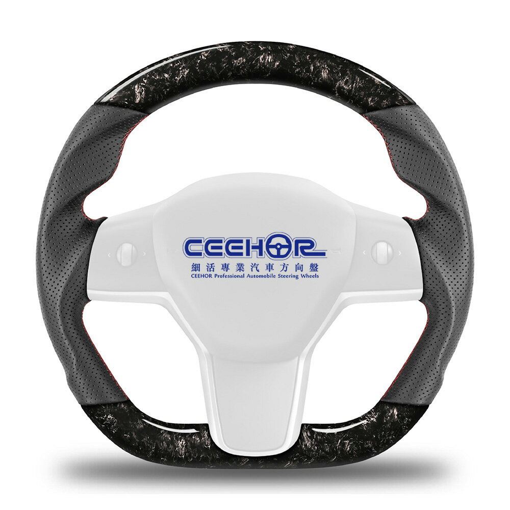 [細活方向盤] 鍛造碳纖維款 MODEL 3 MODEL Y TESLA 特斯拉 變形蟲方向盤