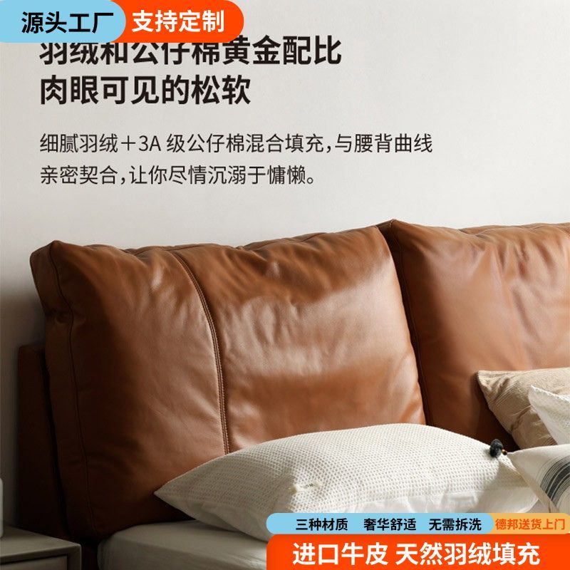 臺灣公司貨 最低價 免運 【工廠直銷】聆匠高階床頭真皮大靠背軟包有無床頭榻榻米靠墊