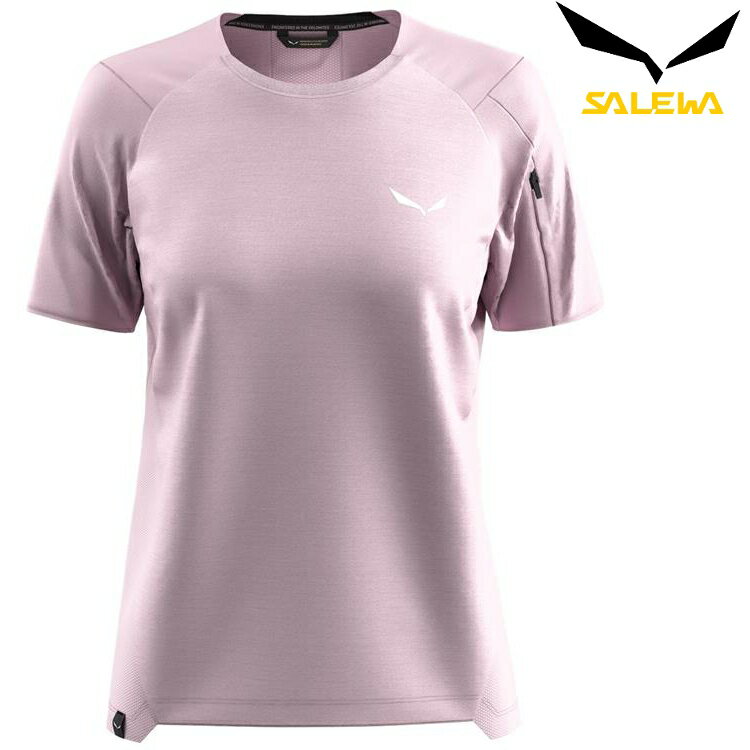 Salewa Puez Alpine Merino Hybrid 女款 短袖羊毛排汗衣 28862 6590 粉紅