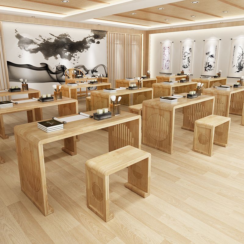 免運/開立發票 書法桌國學桌實木家用仿古中式古典圍棋桌椅培訓班學生課專用教室 快速出貨