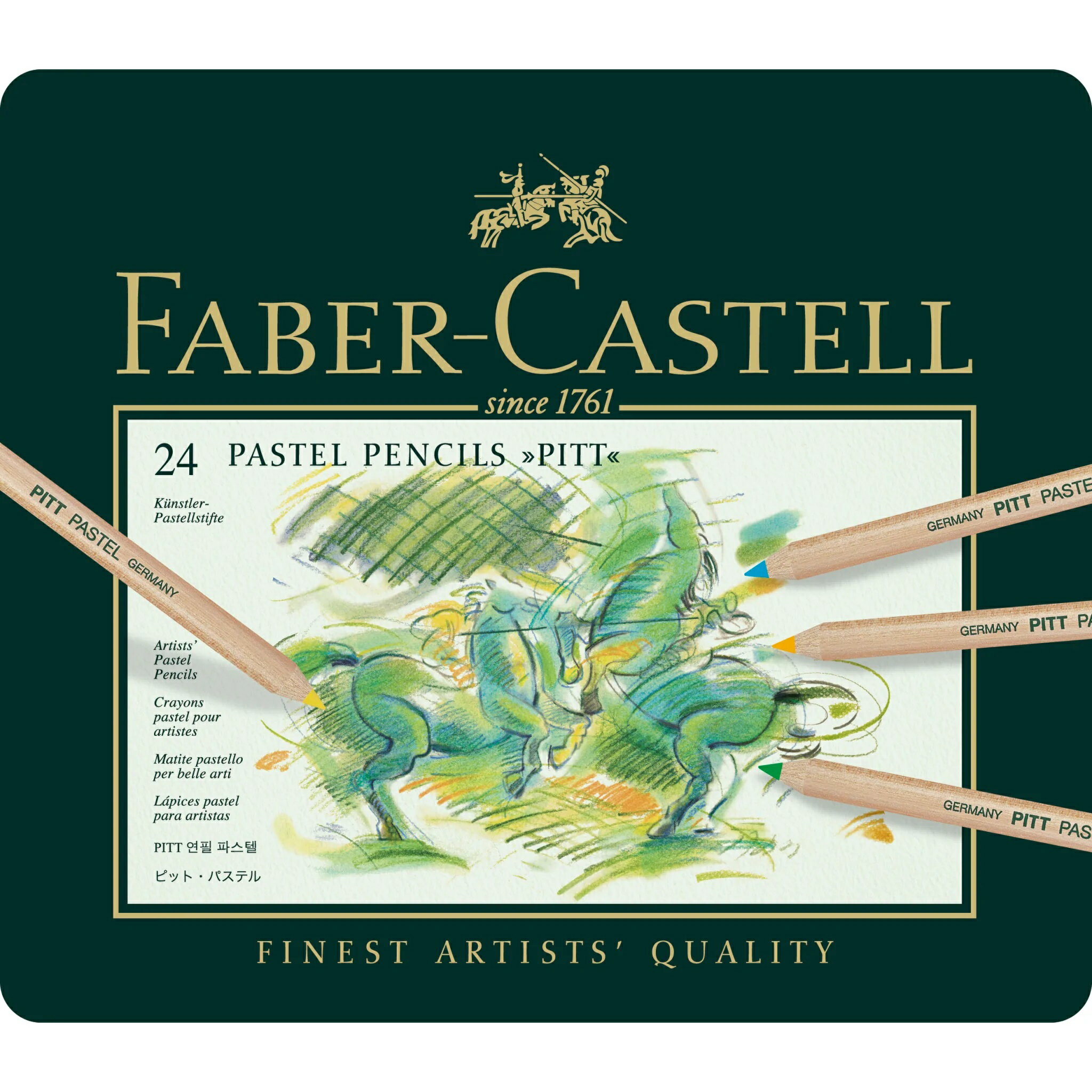Faber-Castell Pitt 4.3㎜粉彩筆精緻鐵盒裝24色*112124