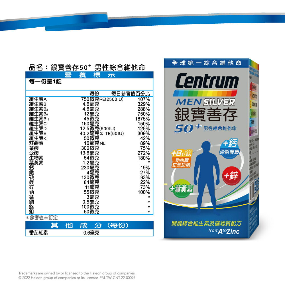 ＵＴＯ｜銀寶善存50+男性綜合維他命 台灣公司貨/開立發票 5