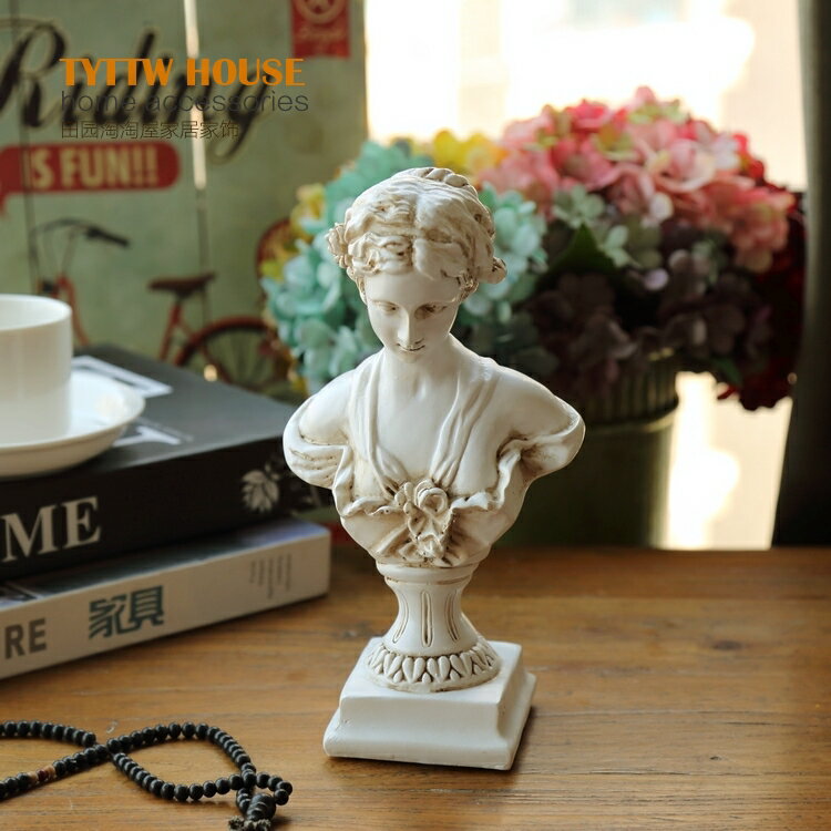 歐式人物樹脂擺件 歐式創意維納斯少女頭像藝術雕塑 家居裝飾品