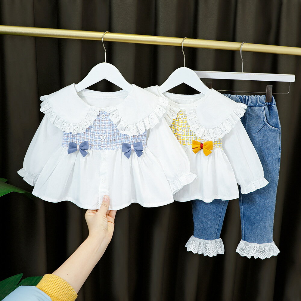女童春裝時尚春秋洋氣2嬰兒衣服春款3兒童時髦一歲女寶寶春季套裝