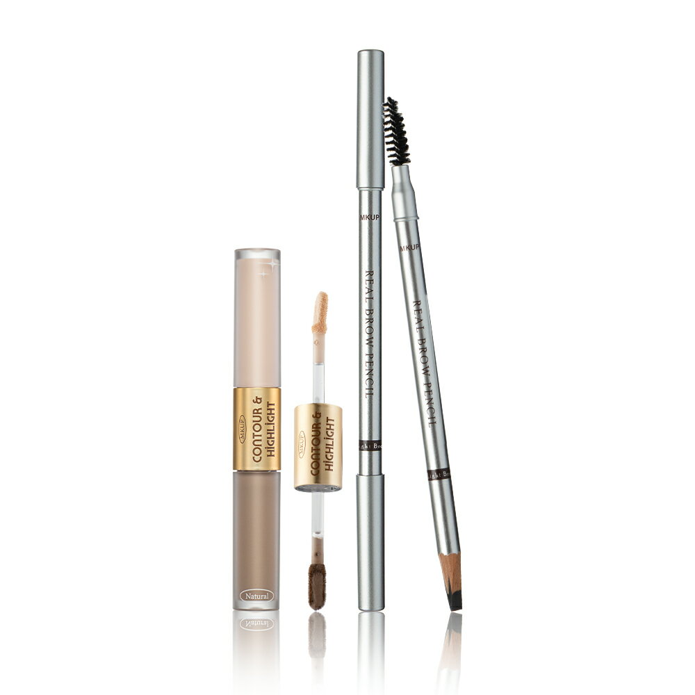 MKUP 美咖 快狠準砍刀眉筆+精修輪廓高光修容液