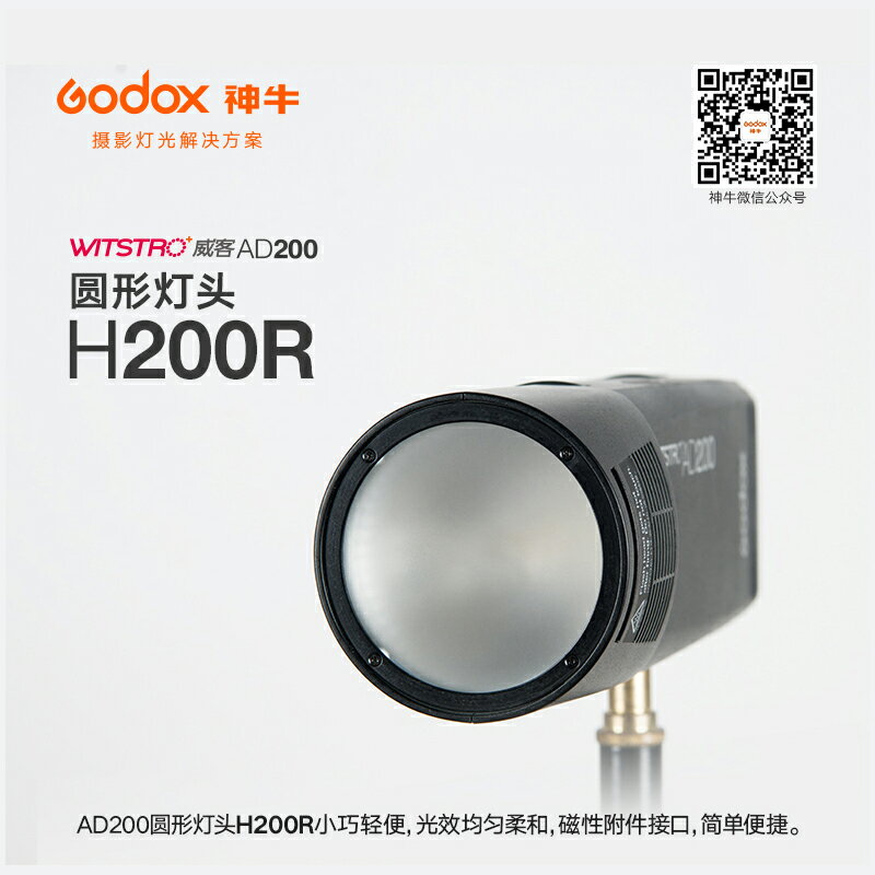 ◎相機專家◎ Godox 神牛 AD200 配件 圓型燈頭 磁性接口 外拍燈 AD200-H200R 公司貨