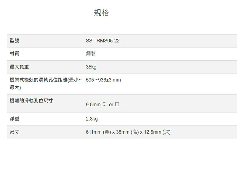 【享最高折300】SilverStone 銀欣 RMS05-22 鍍鋅冷軋鋼板滑軌/SST-RMS05-22 4