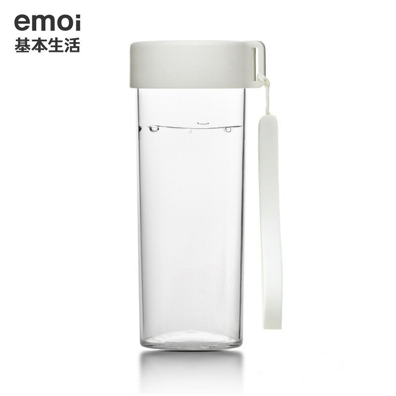 emoi基本生活 學生兒童便攜塑料水杯隨身杯創意隨手杯防漏帶提繩 3
