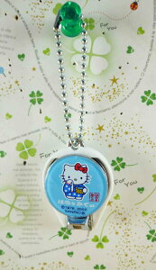 【震撼精品百貨】Hello Kitty 凱蒂貓 HELLO KITTY吊飾指甲刀-藍溫泉 震撼日式精品百貨