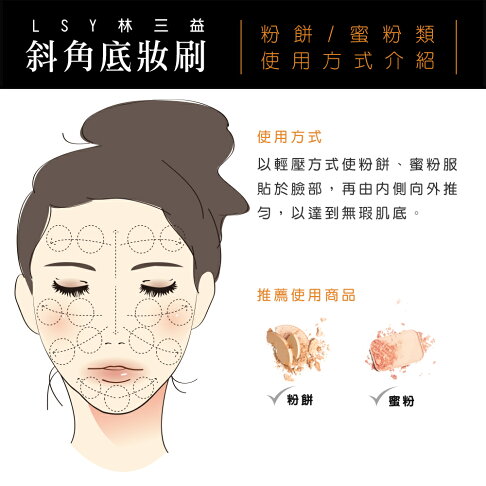 林三益 斜角粉底刷 林三益x王盈喬老師推薦 底妝刷 4